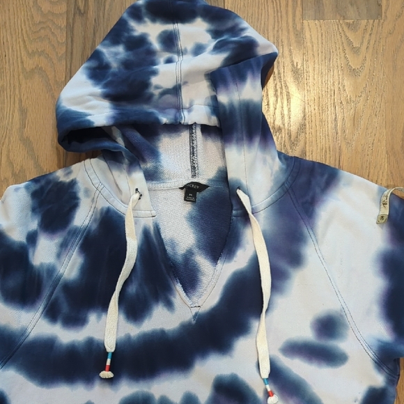 J. Crew Garment Tie-Dye French Terry  Women's Hoodie - Picture 4 of 8